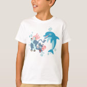 Cartoon Seacow en Dolphin kinderen T-shirt (Voorkant)