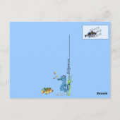 Cartoon Seahorse Cute Briefkaart (Achterkant)