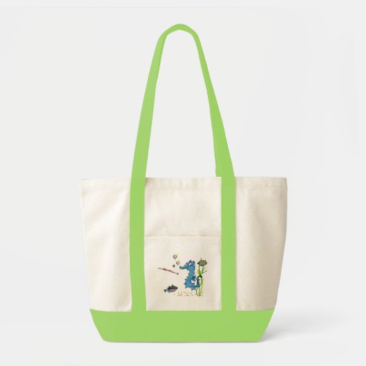 Cartoon Seahorse Cute Fish Canvas tassen (Voorkant)