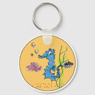 Cartoon Seahorse Cute Fish Sleutelhangers