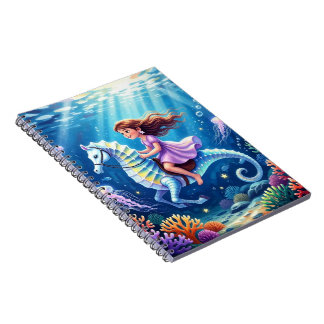 Cartoon Seahorse Photo Album Notebook Notitieboek