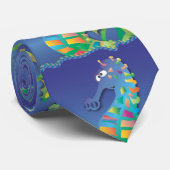 Cartoon Seapaarden in blauw Stropdas (Opgerold)
