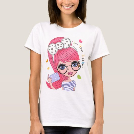 Cartoon Selfie T-shirt (Voorkant)