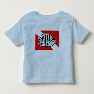 Cartoon sergeant-majoor Dive Vlag Kinder Shirts