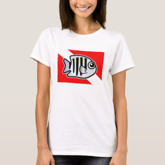Cartoon sergeant-majoor Dive Vlag T-shirt