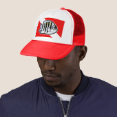 Cartoon sergeant-majoor Dive Vlag Trucker Pet (In situ)