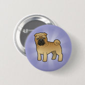Cartoon Shar Pei Ronde Button 5,7 Cm (Voorkant /achterkant)