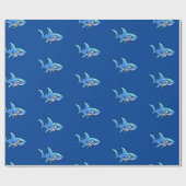 Cartoon Shark Cadeaupapier (Vlak)