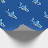 Cartoon Shark Cadeaupapier (Hoek)