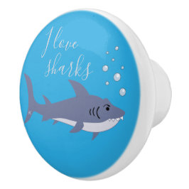 Cartoon Shark Kind Dresser Ceramic Knob. Keramische Knop