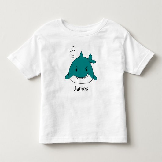Cartoon Shark Personalized Kinder Shirts (Voorkant)