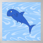 Cartoon Shark. Poster (Voorkant)