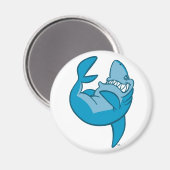 Cartoon Shark Rollende Rach Magnet (Voorkant / Achterkant)