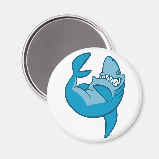Cartoon Shark Rollende Rach Magnet (Voorkant / Achterkant)