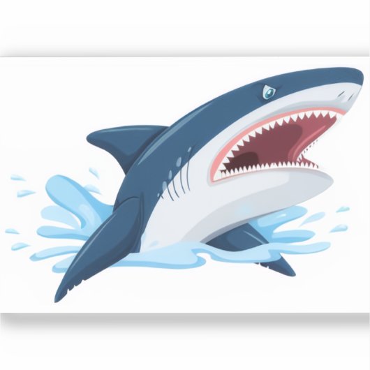 cartoon shark sticker (Voorkant)