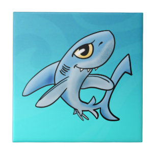 Cartoon Shark Tegeltje