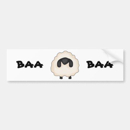 CARTOON SHEEP BUMPERSTICKER (Voorkant)