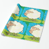 Cartoon Sheep Cadeaupapier (Uitgerold)