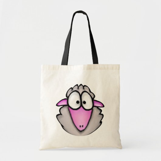 Cartoon Sheep Canvas tas (Voorkant)