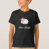 Cartoon Sheep Fleece Navidad T-shirt (Voorkant)