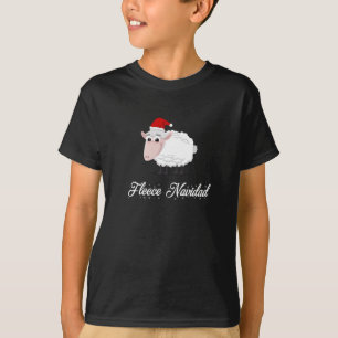 Cartoon Sheep Fleece Navidad T-shirt