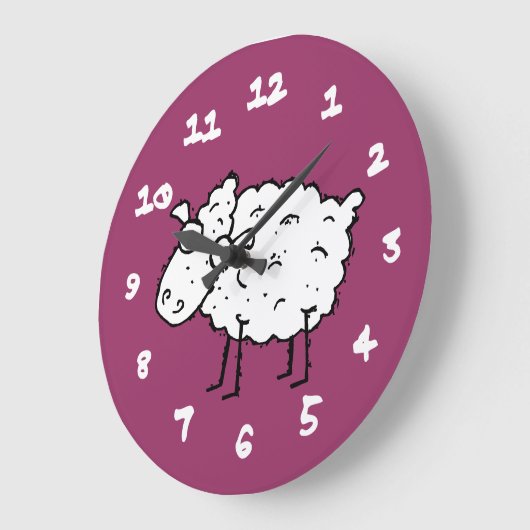 Cartoon Sheep Grote Klok (Hoek)