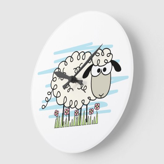 Cartoon Sheep Grote Klok (Hoek)