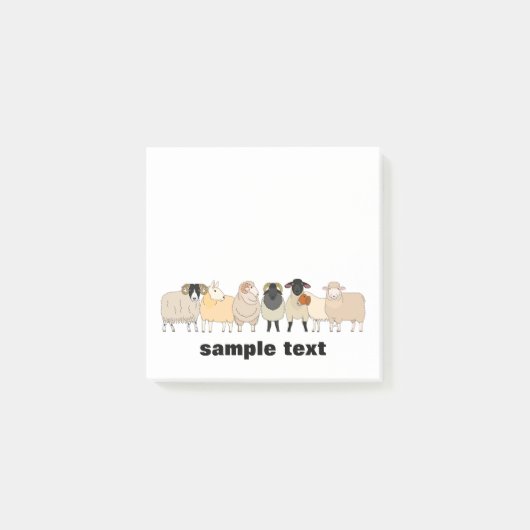 cartoon sheep group post it. post-it® notes (Voorkant)