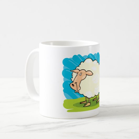 Cartoon Sheep Koffiemok (Voorkant links)