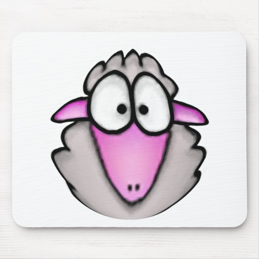 Cartoon Sheep Mousepad Muismat (Voorkant)