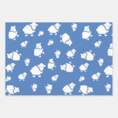 Cartoon Sheep op blauwe achtergrond Inpakpapier Vel (Voorkant)