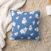 Cartoon Sheep op blauwe achtergrond Kussen (Deken)