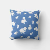 Cartoon Sheep op blauwe achtergrond Kussen (Voorkant)