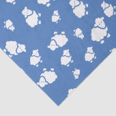 Cartoon Sheep op blauwe achtergrond Tissuepapier (Detail)
