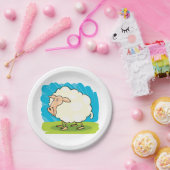 Cartoon Sheep Papieren Bordje (Feest)