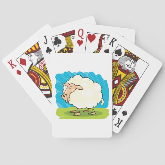 Cartoon Sheep Pokerkaarten (Achterkant)