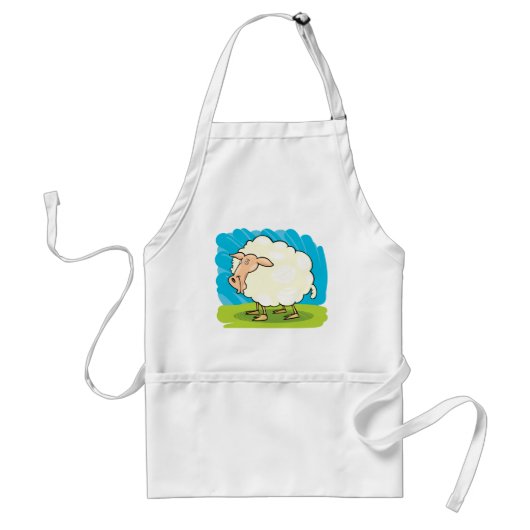 Cartoon Sheep Standaard Schort (Voorkant)