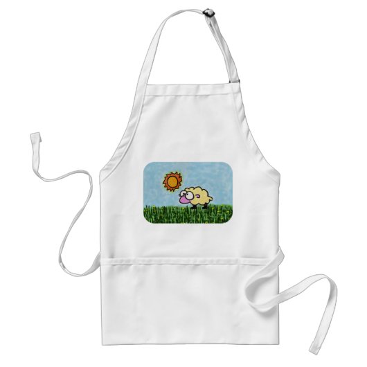 Cartoon Sheep Standaard Schort (Voorkant)
