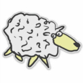 Cartoon Sheep Sticker (Voorkant)