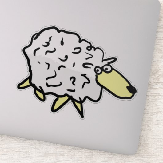 Cartoon Sheep Sticker (Detail)