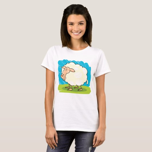 Cartoon Sheep T-shirt (Voorkant volledig)