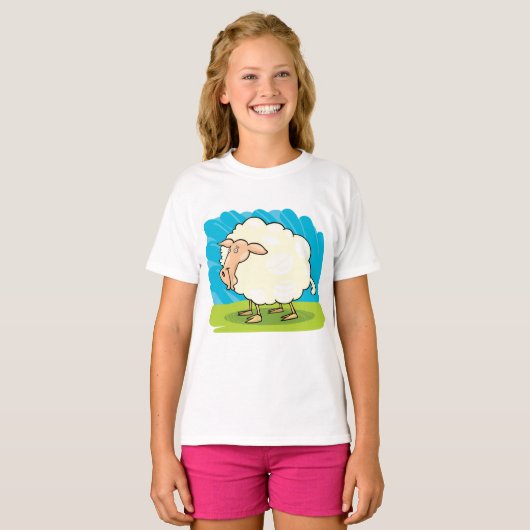 Cartoon Sheep T-shirt (Voorkant volledig)