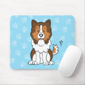 Cartoon Sheltie Mousepad Muismat (Met muis)