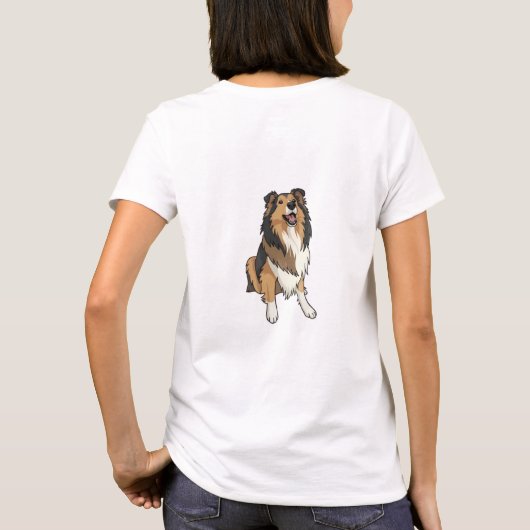 Cartoon Sheltie T-shirt (Achterkant)