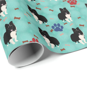 Cartoon Shetland Sheepdog Cadeaupapier