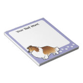 Cartoon Shetland Sheepdog / Collie Notitieblok (Schuin)