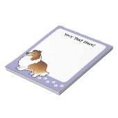 Cartoon Shetland Sheepdog / Collie Notitieblok (Linkerzijde)