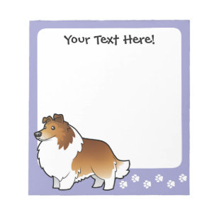 Cartoon Shetland Sheepdog / Collie Notitieblok