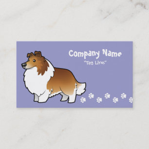 Cartoon Shetland Sheepdog / Collie Visitekaartje