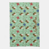 Cartoon Shetland Sheepdog Theedoek (Verticaal)